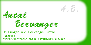 antal bervanger business card